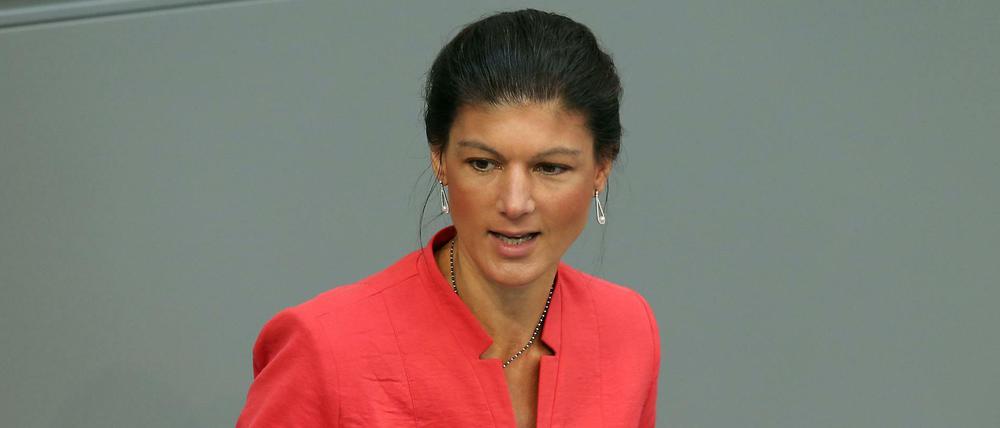 Die Fraktionschefin der Linken, Sarah Wagenknecht.