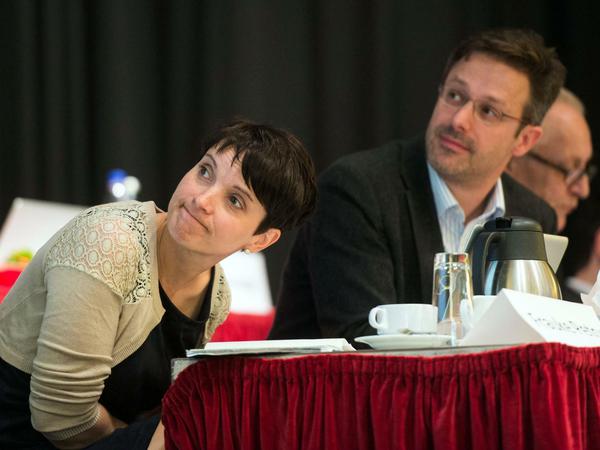 Ein Team. Frauke Petry, die Bundesvorsitzende der Alternative für Deutschland (AFD), und der Europaabgeordnete und NRW-Landeschef Marcus Pretzell.