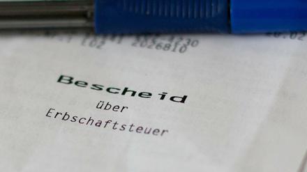 Reform der Erbschaftsteuer hängt.