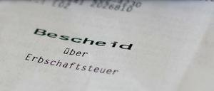 Reform der Erbschaftsteuer hängt.