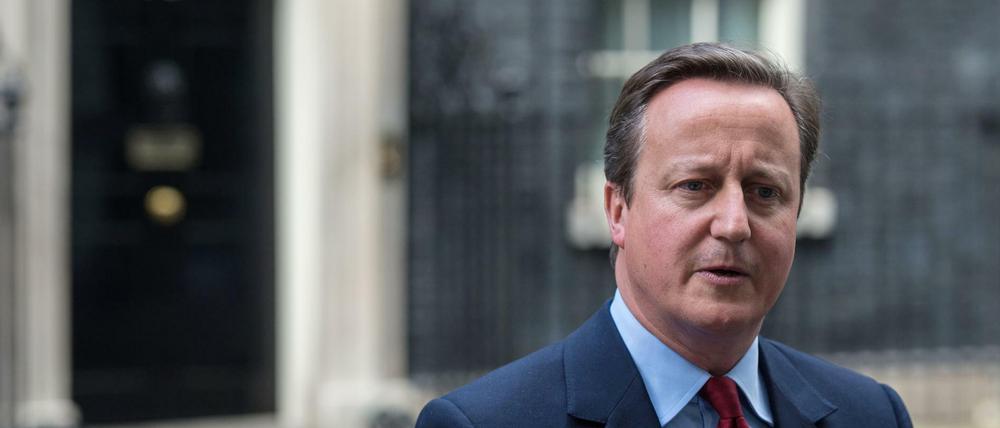 Der britische Premier David Cameron bei seiner Rücktrittserklärung vor 10 Downing Street in London
