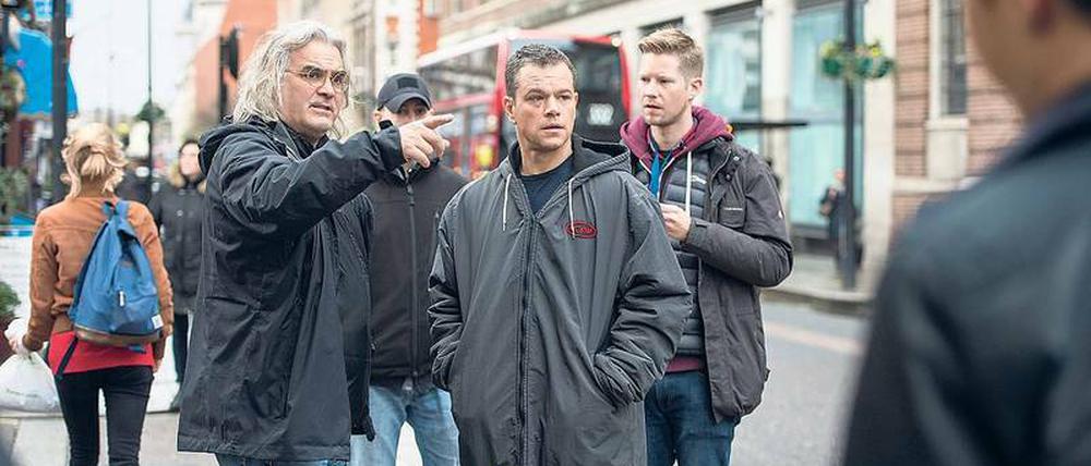 Bewährtes Team. Bereits in drei filmen haben Regisseur Paul Greengrass und Matt Damon die Geschichte des CIA-Killers Jason Bourne erzählt.