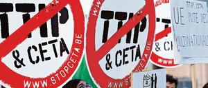 Proteste: Immer mehr Bürger demonstrieren gegen Freihandel. 