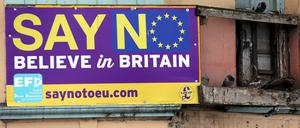Anti-EU-Plakal im nordenglischen Redcar.