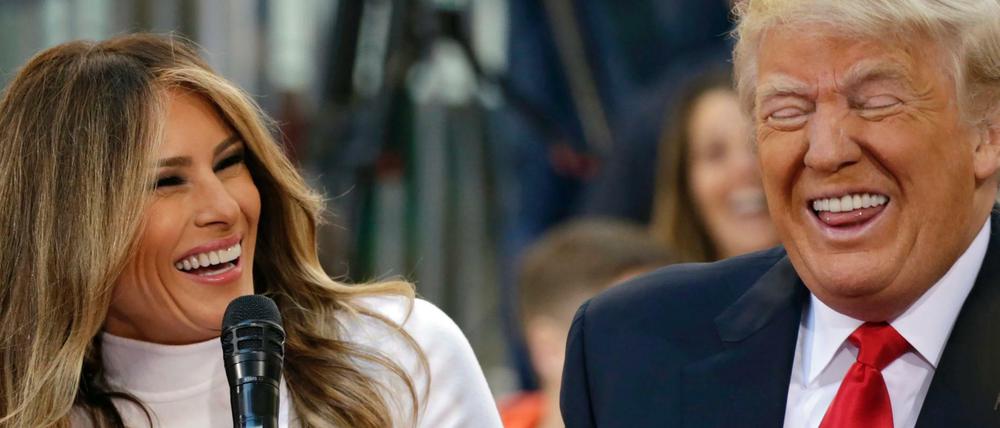 Die Frau an seiner Seite soll weibliche Wähler ansprechen: Ehefrau Melania Trump. 