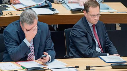Deprimierende Zahlen. Berlins Innensenator Frank Henkel (CDU) und Berlins Regierender Bürgermeister Michael Müller (SPD). 