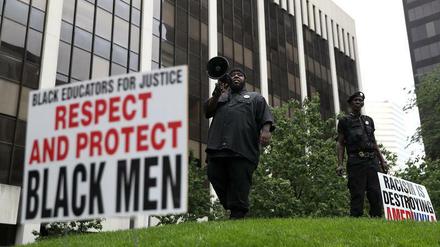 Eine Protestkundgebung in Cleveland.