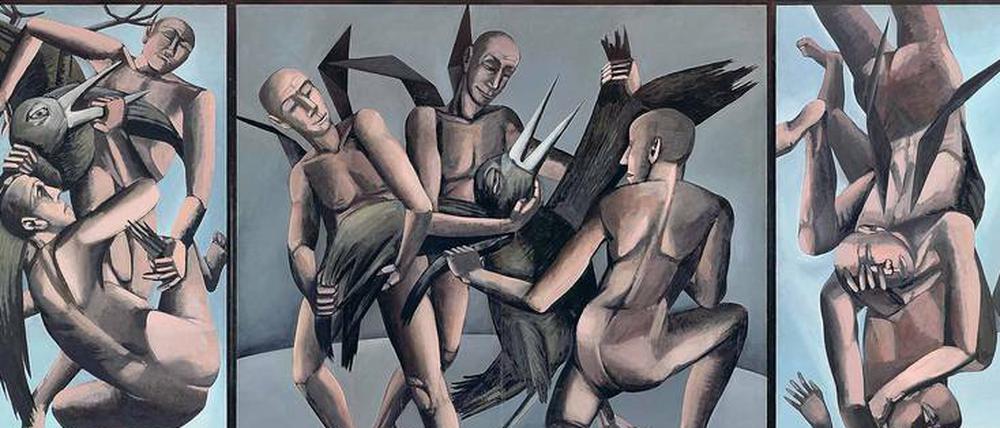Tier gegen Mensch, Freiheit gegen Staatsräson. Hans-Hendrik Grimmlings Triptychon „Umerziehung der Vögel“ von 1977.
