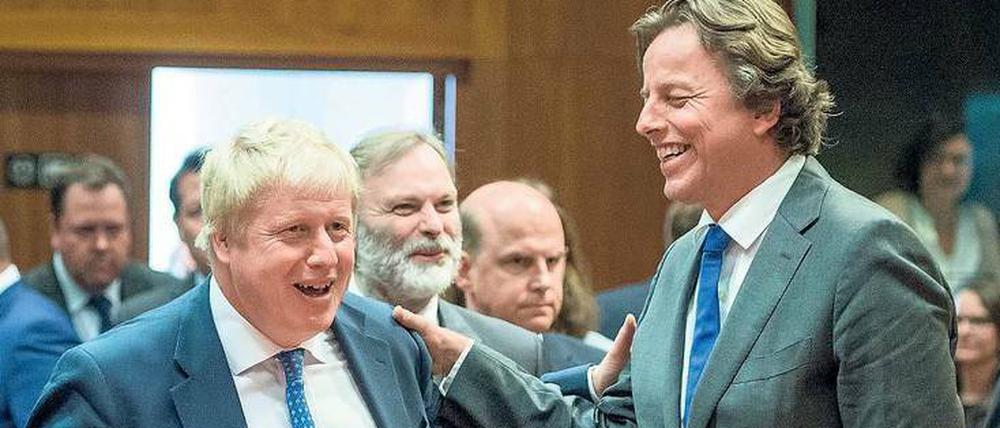 War erstmals als Großbritanniens Außenminister in Brüssel: Boris Johnson.