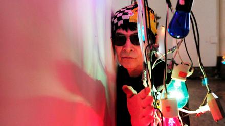 Alan Vega auf der Ausstellung 'It's not only Rock 'n' Roll, Baby!' im BOZAR Museum in Brüssel im Jahr 2008.