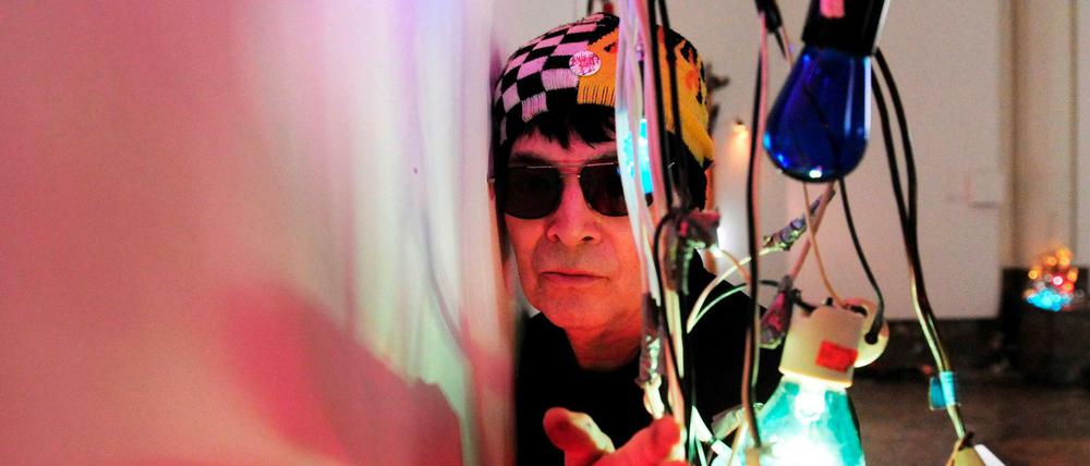 Alan Vega auf der Ausstellung 'It's not only Rock 'n' Roll, Baby!' im BOZAR Museum in Brüssel im Jahr 2008.