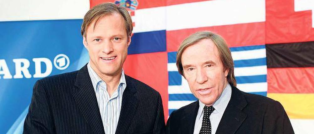 Einkommensmillionäre. Gerhard Delling (links) und Günter Netzer.