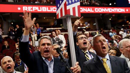 Geschrei und Gebrüll auf dem Parteitag der Republikaner in Cleveland.