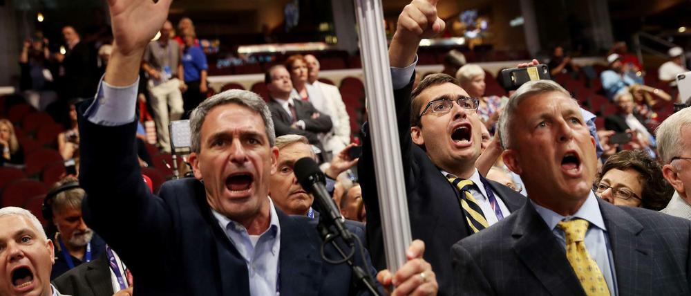 Geschrei und Gebrüll auf dem Parteitag der Republikaner in Cleveland.