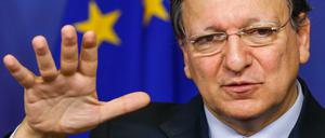 EU-Kommissionspräsident José Manuel Barroso spricht am 22.02.2013 bei einer Pressekonferenz in Brüssel.