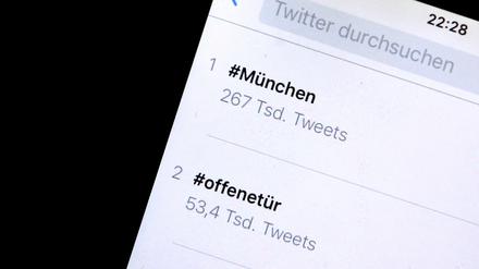 Über die Hashtags "#München" und "#offenetür" gewähren Bewohner der Stadt nach dem Terroranschlag anderen Menschen Unterschlupf.