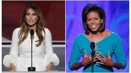 Melania Trump übernimmt ganze Sätze aus Michelle Obamas Rede. 
