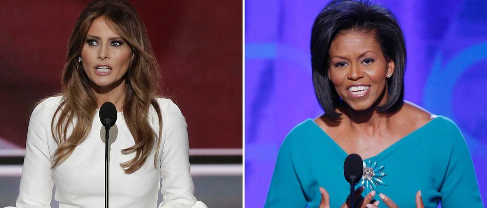 Melania Trump übernimmt ganze Sätze aus Michelle Obamas Rede.
