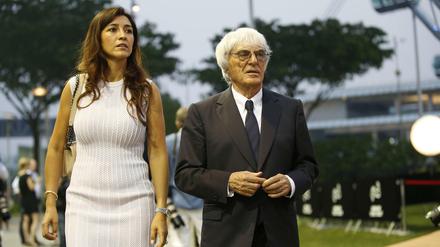 Bernie Ecclestone und seine Frau Fabiana Flosi. 