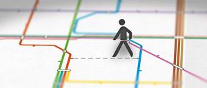 Geheimes Umstiegen in Berlin: Wie trügerisch der Netzplan sein kann.