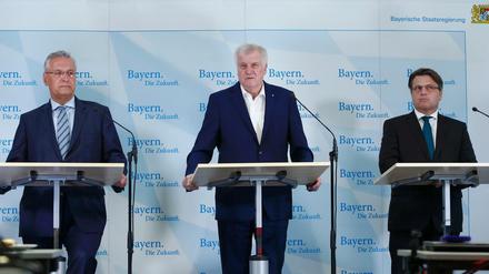 Wollen mehr Sicherheit: Joachim Herrmann, Horst Seehofer, Winfried Bausback.