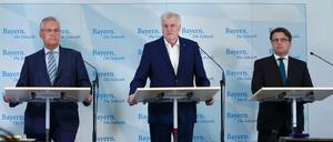 Wollen mehr Sicherheit: Joachim Herrmann, Horst Seehofer, Winfried Bausback.