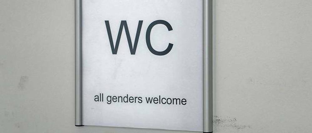 Ein All-Gender-WC - hier an einer Hochschule in Berlin.
