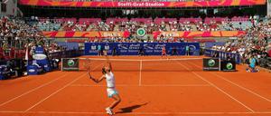 Bilder aus vergangenen Tagen. Dinara Safina (Russland) im Jahr 2008 im Steffi-Graf-Stadion. 