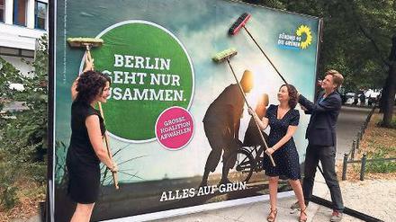 We kehr for you. Drei Viertel des grünen Spitzenquartetts im Einsatz.