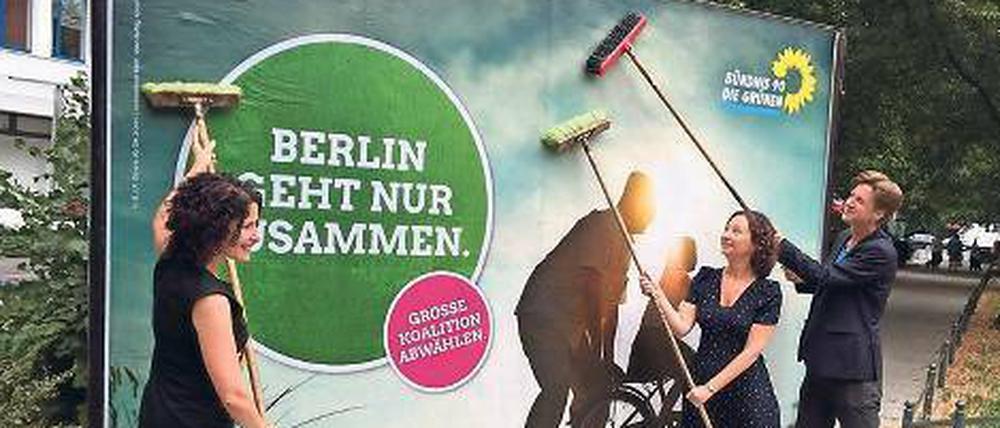 We kehr for you. Drei Viertel des grünen Spitzenquartetts im Einsatz.