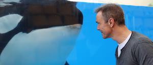 Hannes Jaenicke Auge in Auge mit einem Orka. Das ZDF schickt den Schauspieler wieder zu einem Einsatz für bedrohte Tierarten.