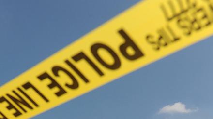 Absperrband der US-Polizei mit dem Aufdruck "Police Line"