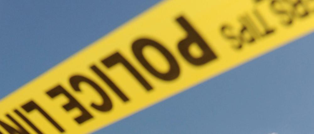 Absperrband der US-Polizei mit dem Aufdruck "Police Line"