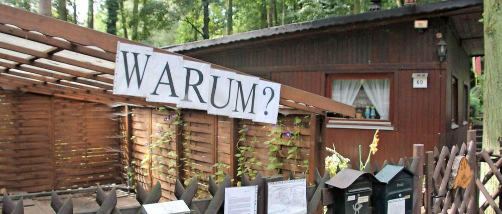 Warum soll unser Häuschen weichen, fragt das Ehepaar Hoffmann.