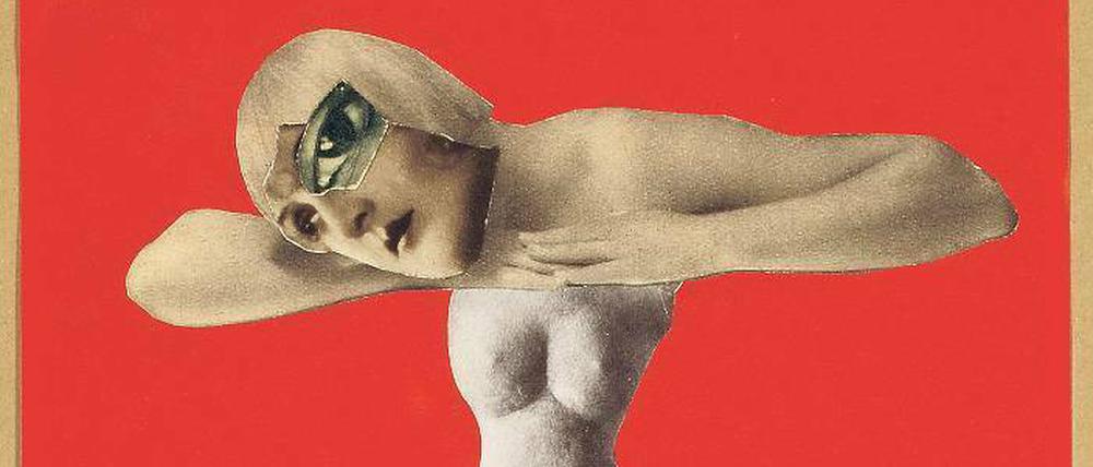 Hannah Höch nutzte für ihre Collage das Abbild einer steinernen Khmer-Göttin.