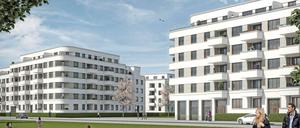 So wird die Eingangssituation an der Goltzstraße aussehen.