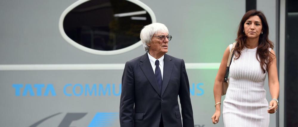 Formel-1-Chef Bernie Ecclestone und seine Frau Fabiana Flosi