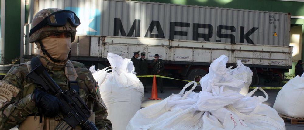 Beschlagnahmt: Die Polizei hat eine tonnenschwere Ladung Kokain entdeckt 