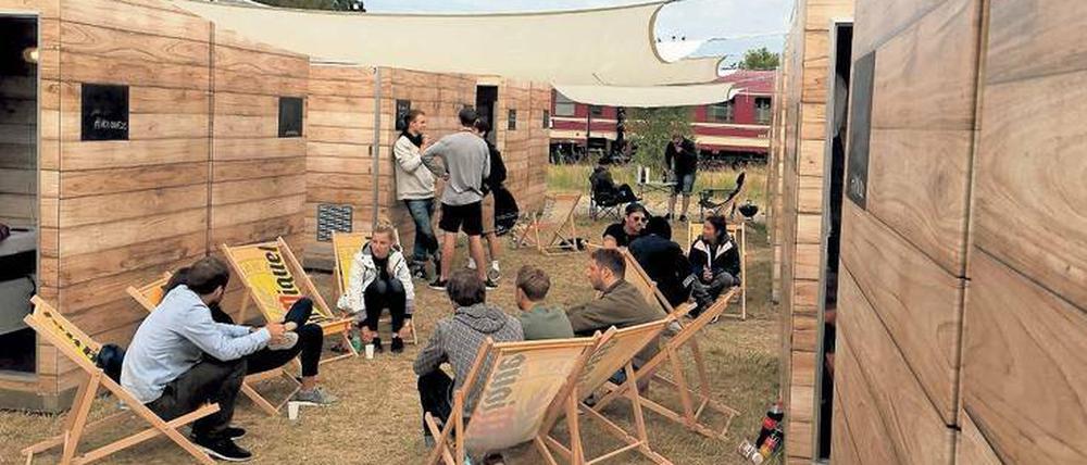 In der Komfortzone. Vier Quadratmeter Platz bieten die Hütten. 