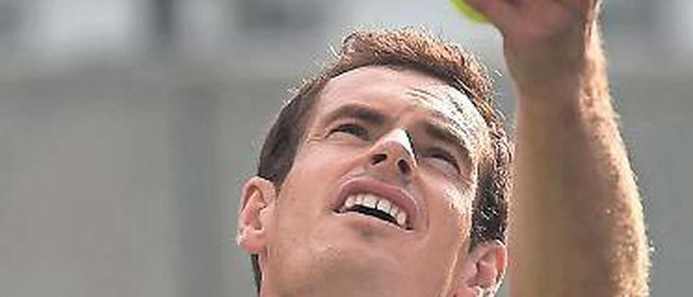 Ballsicher. Andy Murray beim Training in Rio.
