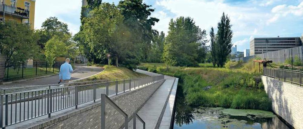 Offener Lauf: der Südpanke-Park hinter dem BND-Neubau