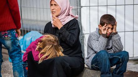Flüchtlinge in Rostock.