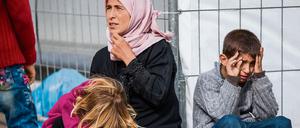 Flüchtlinge in Rostock.