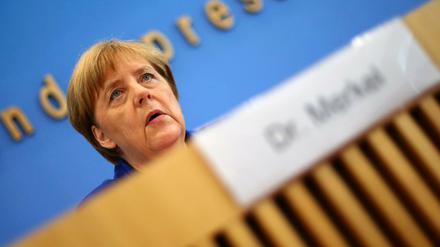 Angela Merkel bei ihrer Sommerpressekonferenz