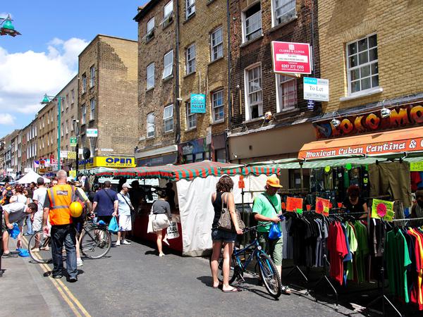 Flohmarkt auf der Brick Lane.
