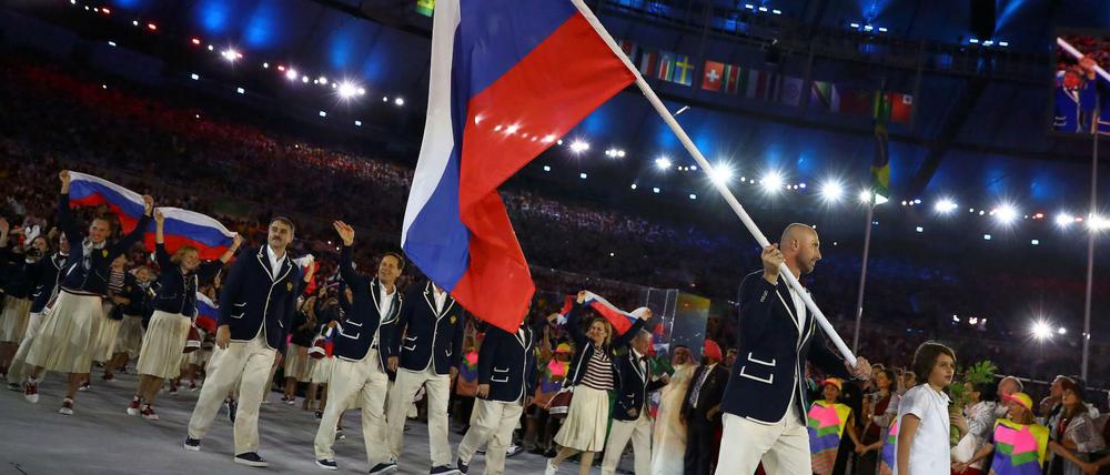 Der Einmarsch der russischen Olympia-Mannschaft war der ARD ein Drei-Minuten-Clip in der Mediathek wert, das deutsche Team bekam nur eine Minute.