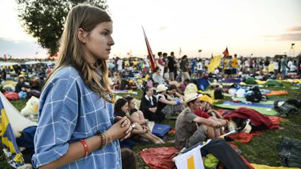 Der XXXI. Weltjugendtag am 30. Juli 2016 auf dem "Campus misericordiae", dem Feld der Barmherzigkeit in Brzegi bei Krakau in Polen.
