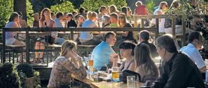 Trinken und trinken lassen. In vielen Berliner Biergärten – hier das Café am Neuen See im Tiergarten – kann man den Sommer aus vollen Krügen genießen. 
