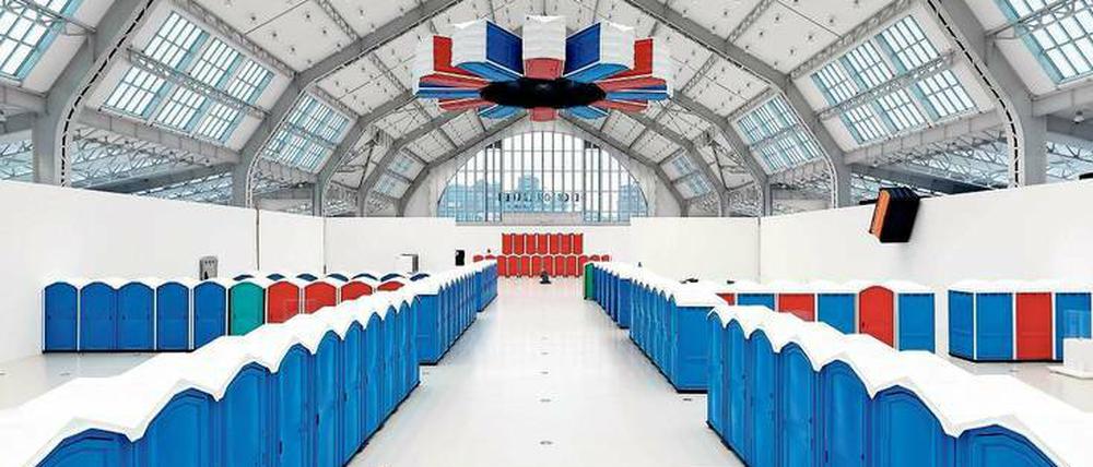 Kunstproduktion als Verdauungsprozess. Ein Blick in Andreas Slominskis Ausstellung „Das Ü des Türhüters“.