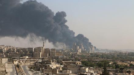Wie hier vorgestern gingen die Angriffe in Aleppo auch am Donnerstag weiter.